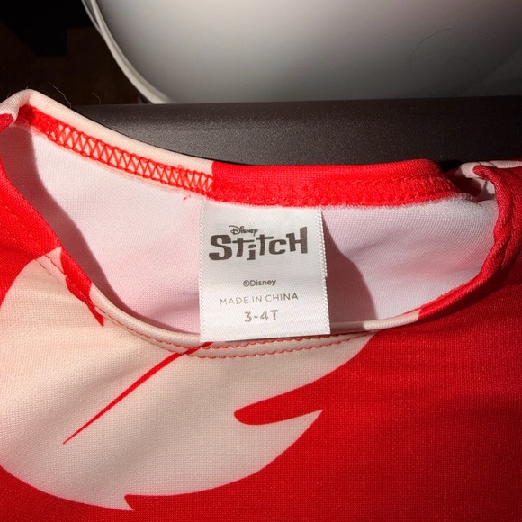 Disney lilo & Stitch Red and White Leaf dress - Picture 2 of 3